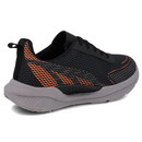 Tênis Molekinho Masculino Esportivo Preto/Laranja/Chumbo