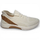 Tênis Feminino Modare Ultraconforto Gaspea Knit - Branco OFF/Camel