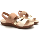 Sandália Feminina Modare Ultraconforto Nude/Creme/Dourado - 7125.233