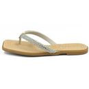 Chinelo Rasteira Moleca Branco/Cristal - 5558.100
