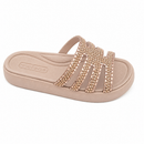 Papete Moleca Feminina Nude/Light Peach Strass - 5469.365