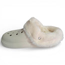 Sandália Babuche Peluciada Feminina Moleca - Branco Off