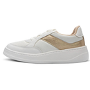 Tênis Feminino Modare Ultraconforto - Branco 99/Dourado