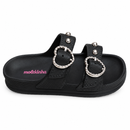 Papete Molekinha Infantil Feminina Slide E.V.A. Preto  - 2376.104