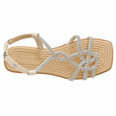 Sandália Rasteira Moleca Cristal/Branco Off - 5558.112