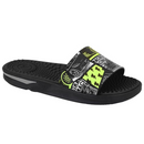 Chinelo Slide Molekinho Amarelo/Neon /Preto/Cinza 2421.115