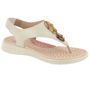 Sandália Feminina Modare Ultraconforto Napa Floather Elástico Branco - 7174.123
