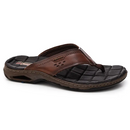 Chinelo Pegada Masculino Em Couro - Anilina Pinhão 133235-01