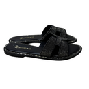 Chinelo Rasteirinha Santinelli - 1618-019-252 com Strass Preto