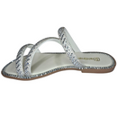 Sandália RasteiraTiras Strass Santinelli 1618-001-252 - Intense Marfim