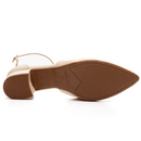 Sapato Beira Rio Salto Baixo Feminino Scarpin  BEGE