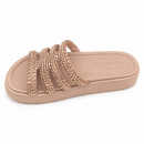 Papete Moleca Feminina Nude/Light Peach Strass - 5469.365