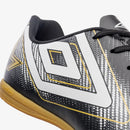 Chuteira Futsal Umbro Heatmap - Preto/Branco/Dourado