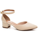 Sapato Beira Rio Salto Baixo Feminino Scarpin  BEGE