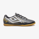 Chuteira Futsal Umbro Heatmap - Preto/Branco/Dourado