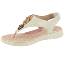 Sandália Feminina Modare Ultraconforto Napa Floather Elástico Branco - 7174.123