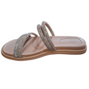 Sandália Papete Beira Rio - Creme/Ouro Claro/Light Peach/Cristal 8488.125