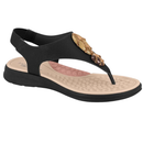 Sandália Feminina Modare Ultraconforto Napa Floather Elástico Preto - 7174.123