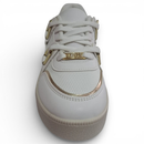 Tênis Vizzano Feminino Casual Branco/Dourado/Branco OFF