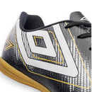 Chuteira Futsal Umbro Heatmap - Preto/Branco/Dourado