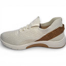 Tênis Feminino Modare Ultraconforto Gaspea Knit - Branco OFF/Camel