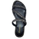 Sandália RasteiraTiras Strass Santinelli 1618-001-252 - Preto