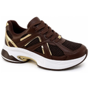 Tênis Feminino Vizzano Metalizado Milano - Cacau/Chocolate/Dourado 1487.203