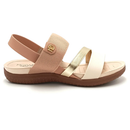 Sandália Feminina Modare Ultraconforto Nude/Creme/Dourado - 7125.233