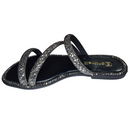 Sandália RasteiraTiras Strass Santinelli 1618-001-252 - Preto