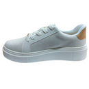 Tênis Vizzano Linho Plataforma Feminino Bran/Areia.
