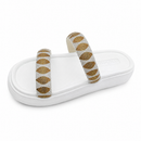 Papete Moleca Feminina Bronze/Branco Off - 5469.342