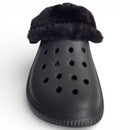 Sandália Babuche Peluciada Feminina Moleca - Preto