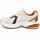 Tênis Feminino Vizzano Metalizado Milano - Branco OFF/Chocolate/Camel 1487.103