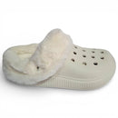 Sandália Babuche Peluciada Feminina Moleca - Branco Off