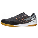 Chuteira Futsal Umbro PRO 5 Bump - Preto/Prata/Coral