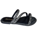 Sandália RasteiraTiras Strass Santinelli 1618-001-252 - Preto
