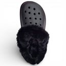 Sandália Babuche Peluciada Feminina Moleca - Preto