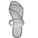 Sandália RasteiraTiras Strass Santinelli 1618-001-252 - Intense Marfim