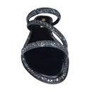 Sandália RasteiraTiras Strass Santinelli 1618-001-252 - Preto