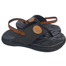 Chinelo Molekinho Infantil Neo/Elastico Preto/Laranja 2040.709