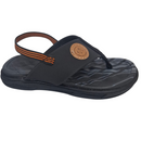 Chinelo Molekinho Infantil Neo/Elastico Preto/Laranja 2040.709